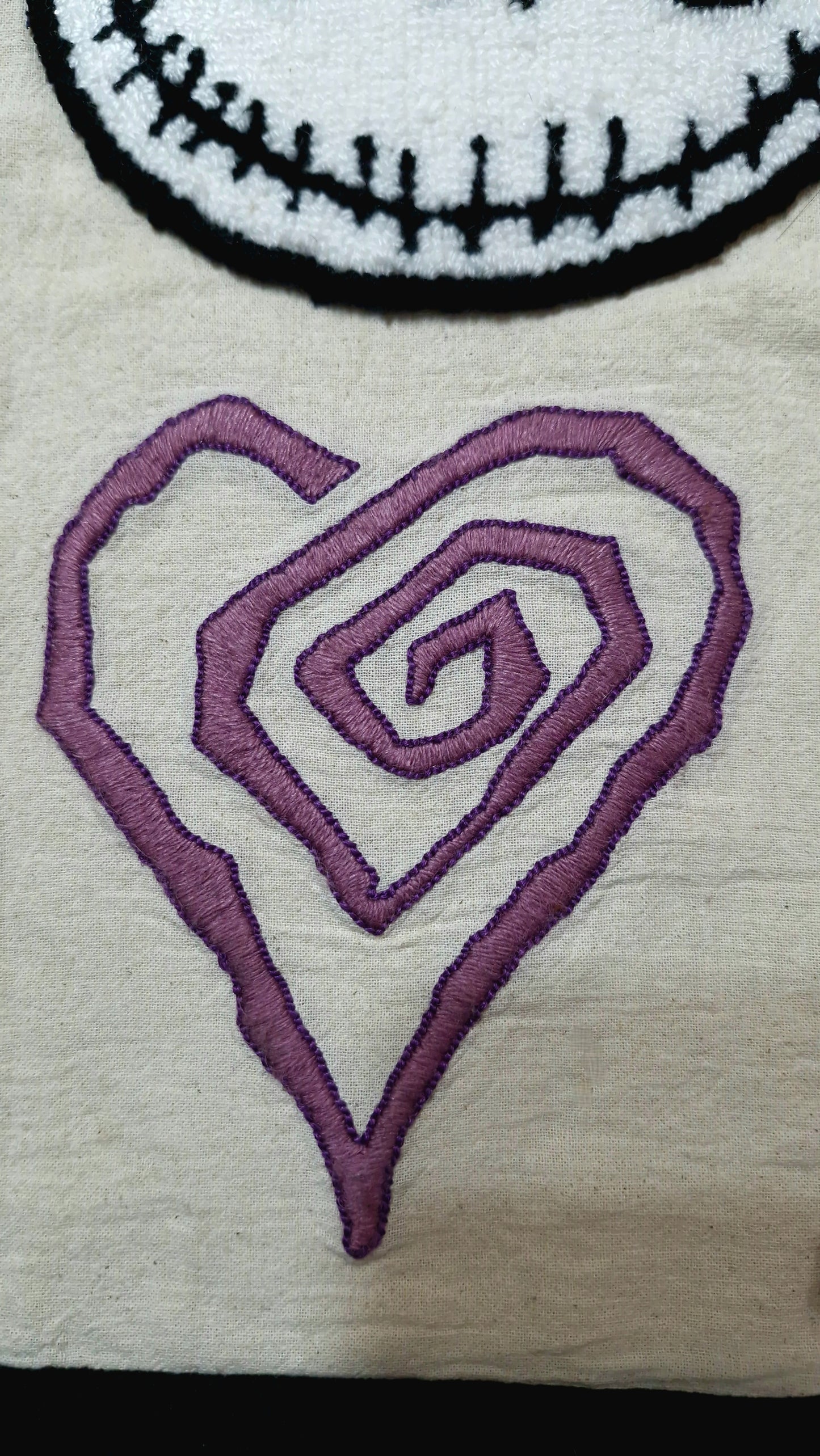 Handmade Punch Needle Tote Bag – Gothic Jack & Sally Design