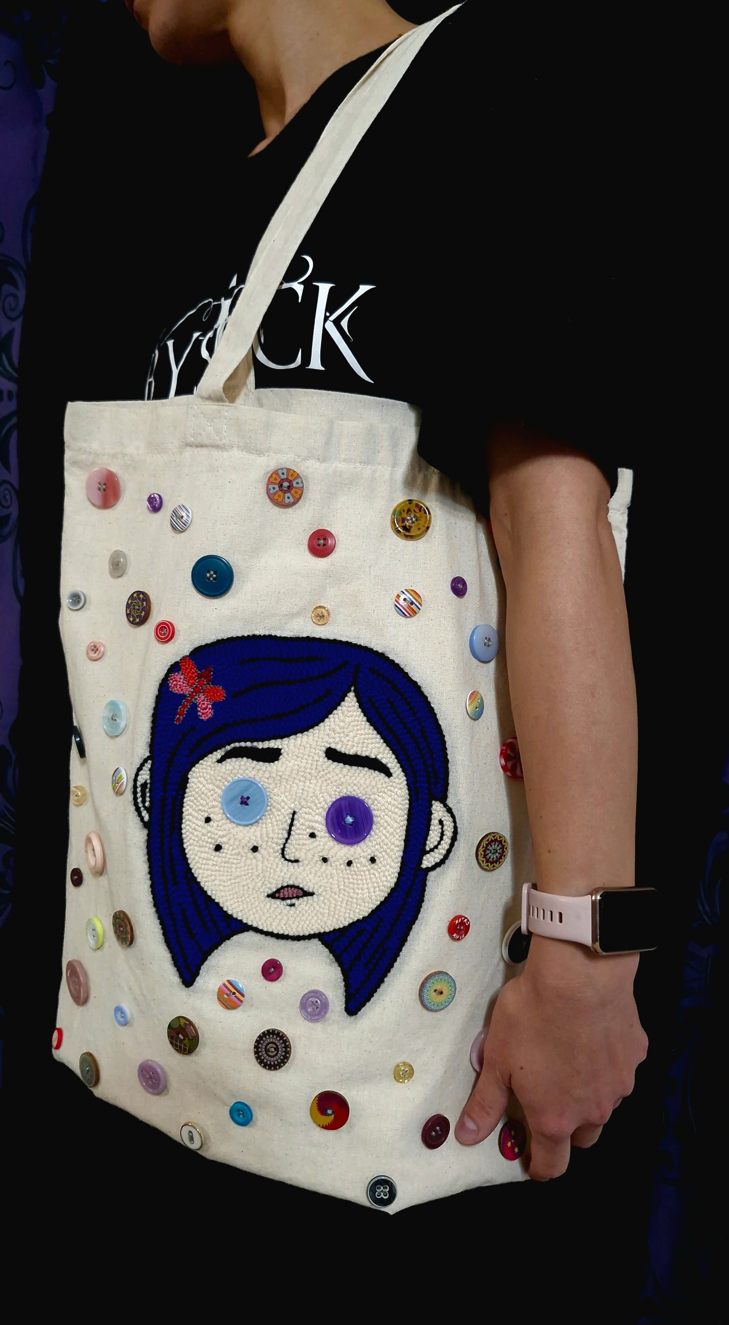 Handmade Coraline Tote Bag