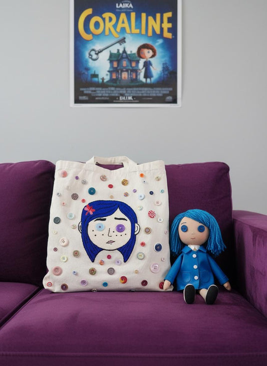 Handmade Coraline Tote Bag