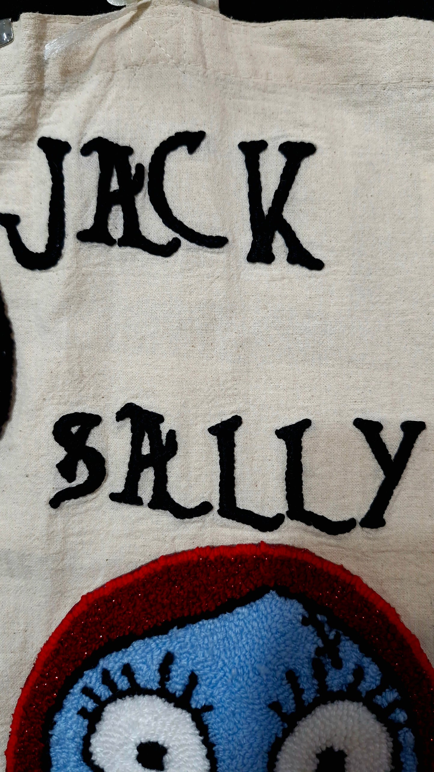 Handmade Punch Needle Tote Bag – Gothic Jack & Sally Design