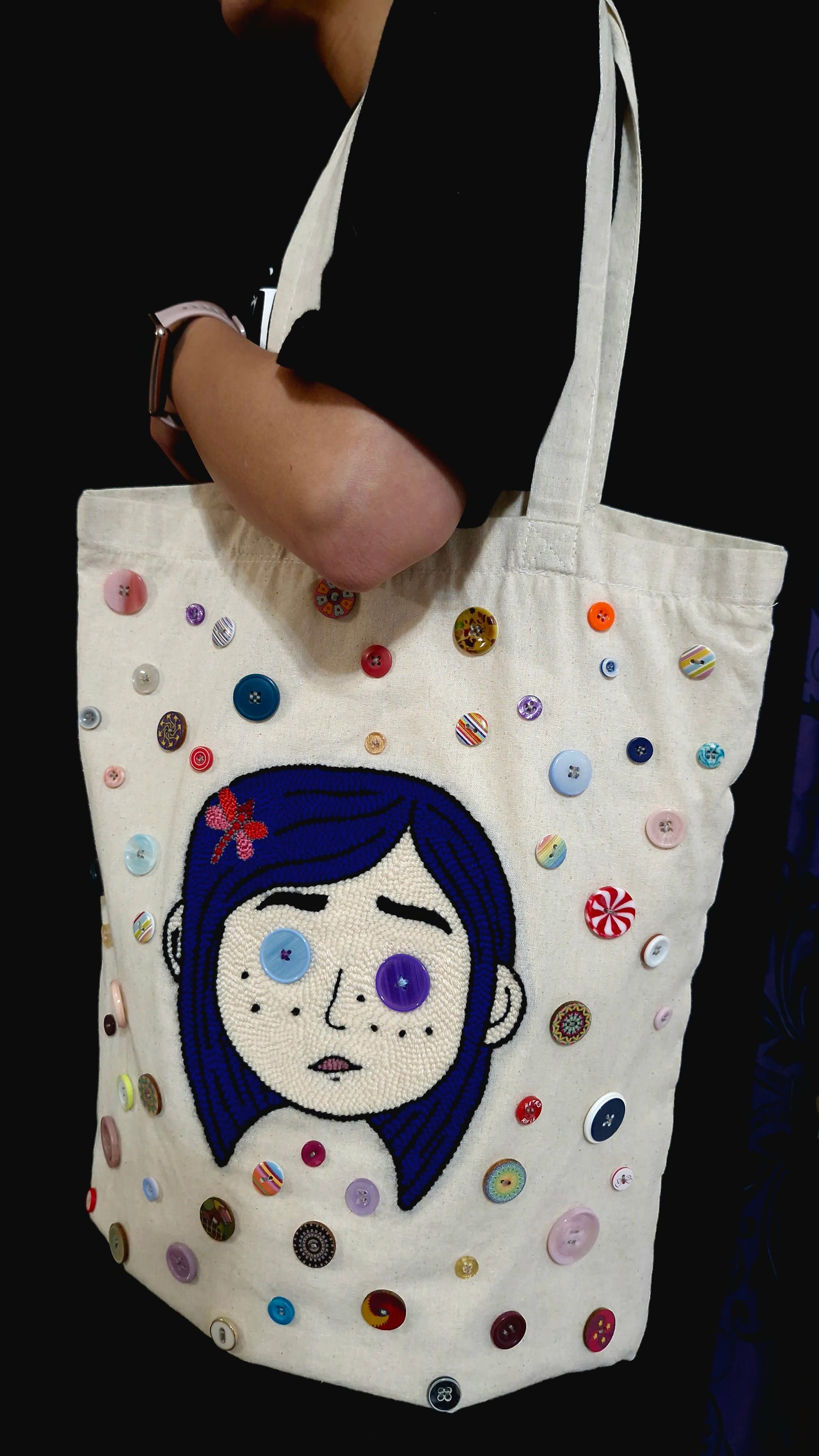 Handmade Coraline Tote Bag
