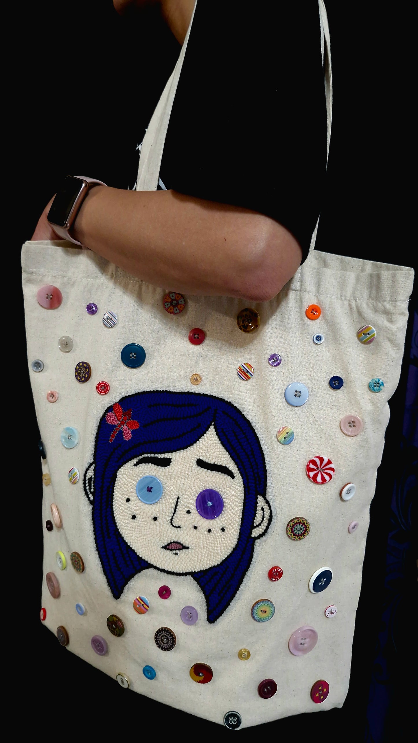 Handmade Coraline Tote Bag